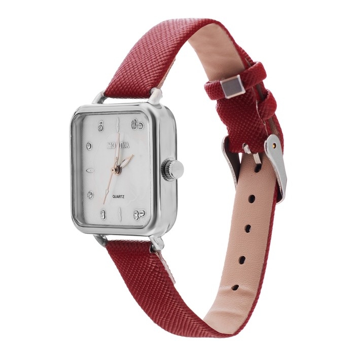 Часы наручные женские, 2.8 х 2.8 см, красный ремешок Часы наручные женские, 2.8 х 2.8 см, красный ремешок