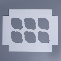 Коробка для капкейков, кондитерская упаковка с окном, 6 ячеек &laquo;Вкусного настроения&raquo;, 25 х 17 х 10 см