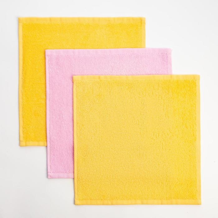 Набор махровых полотенец &laquo;Самой прекрасной&raquo; 30х30 см - 3 шт, 340 г/м2, 100% хл