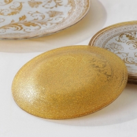 Набор столовый «Растительный узор», 7 предметов: d=30 см - 1 шт, d=18 см - 6 шт, цвет белый с золотым Набор столовый «Растительный узор», 7 предметов: d=30 см - 1 шт, d=18 см - 6 шт, цвет белый с золотым