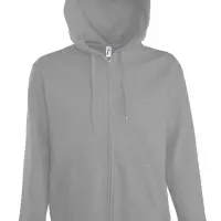 Толстовка мужская на молнии с капюшоном Seven Men 290, серый меланж, размер XL Толстовка мужская на молнии с капюшоном Seven Men 290, серый меланж, размер XL