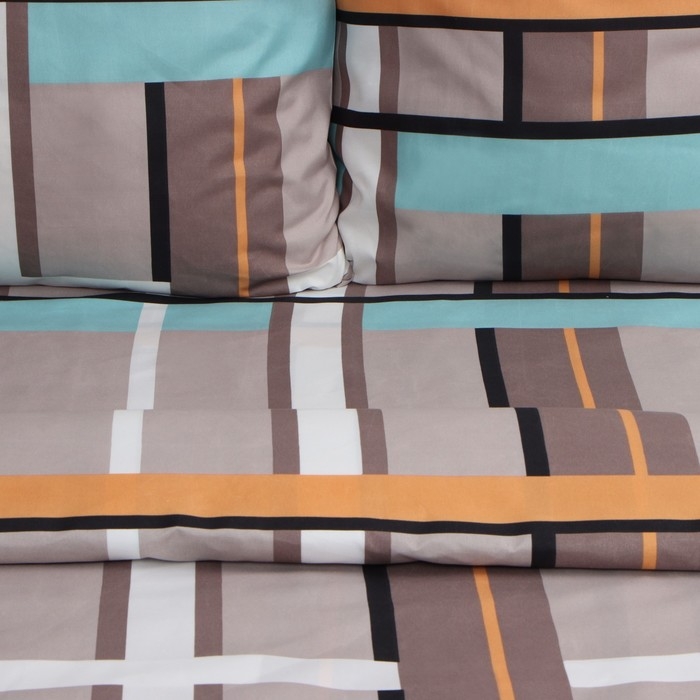 Постельное бельё Экономь и Я евро «Клетка» (вид 3) 200х215см, 200х215см, 70х70см-2 шт, полисатин, 80 г/м² Постельное бельё Экономь и Я евро «Клетка» (вид 3) 200х215см, 200х215см, 70х70см-2 шт, полисатин, 80 г/м²