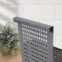 Корзина для хранения навесная на дверцу &laquo;Лофт&raquo;, 24,5&times;9,5&times;31,5 см, цвет серый