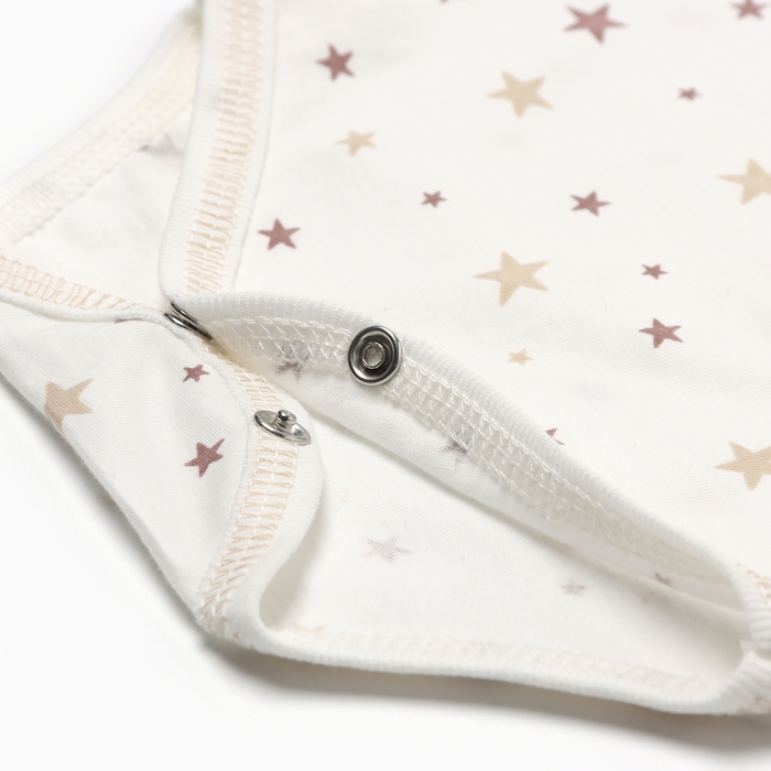 Боди детское с длинным рукавом, цвет белый/звезды, рост 68 Боди детское с длинным рукавом, цвет белый/звезды, рост 68