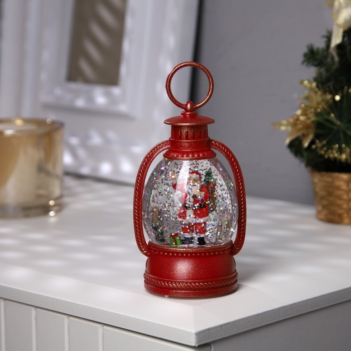 Светодиодная фигура &laquo;Дед Мороз&raquo; 7 &times; 12.5 &times; 6.5 см, пластик, батарейки АААх2 (не в комплекте), свечение тёплое белое