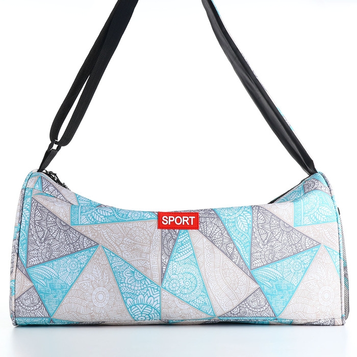 Сумка спортивная, TEXTURA, средний размер, цвет голубой