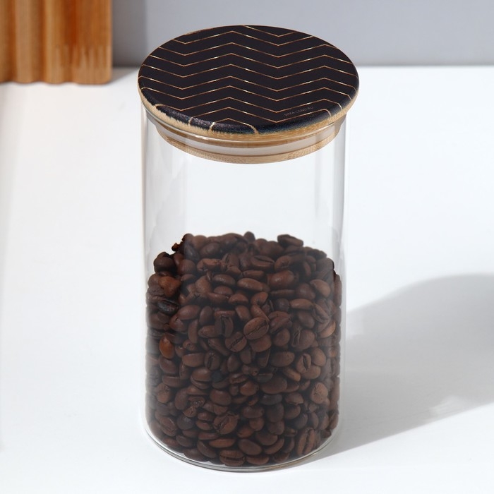 Банка для хранения сыпучих продуктов и круп &laquo;Геометрия&raquo;, 700 мл