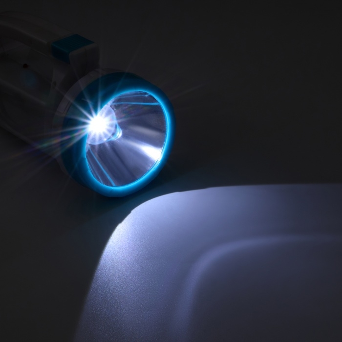 Фонарь ручной аккумуляторный Фонарь ручной аккумуляторный "Мастер К.", MHA-W3D2 (3 В),800 мАч, 1 Вт+3 Вт,100 лм, голубой