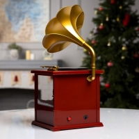 Светодиодная фигура &laquo;Граммофон&raquo; 16 &times; 38 &times; 18 см, пластик, батарейки ААх3 (не в комплекте), USB, свечение белое