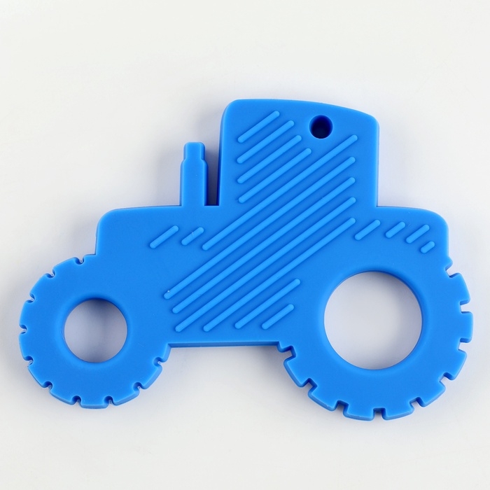 Прорезыватель силиконовый для зубов «Трактор», цвет синий Прорезыватель силиконовый для зубов «Трактор», цвет синий