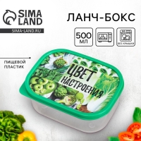 Ланч-бокс &laquo;Цвет настроения зелёный&raquo;, 0.5 л