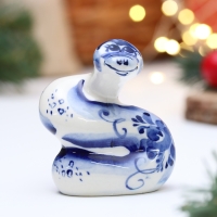 Новый год. Сувенир символ года "Змея Грин", гжель Новый год. Сувенир символ года "Змея Грин", гжель