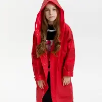 Дождевик детский RainDrop Kids, красный, 10 лет (рост 130-140)