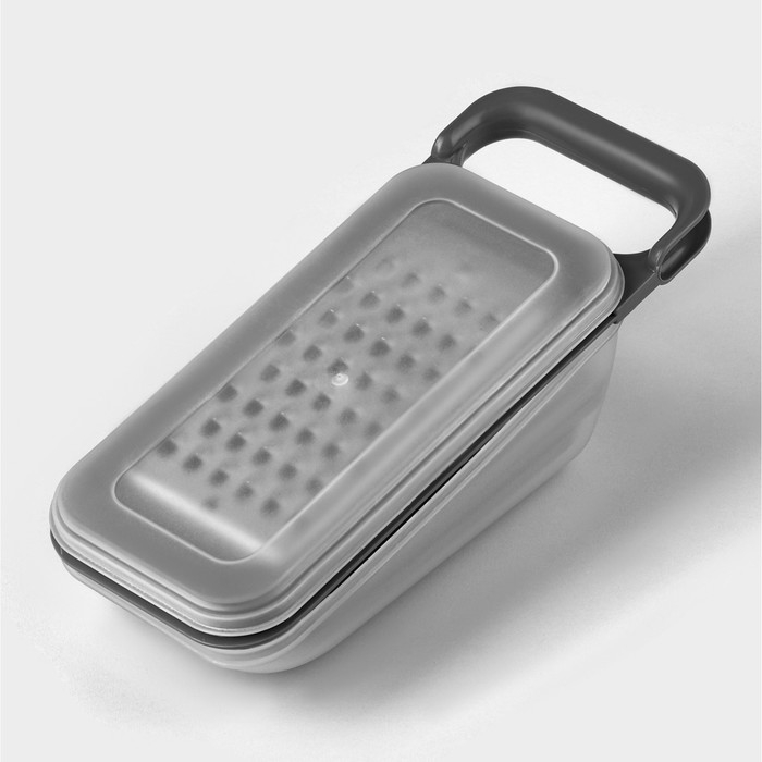 Тёрка-контейнер, 9&times;27 см, 4 насадки, цвет МИКС