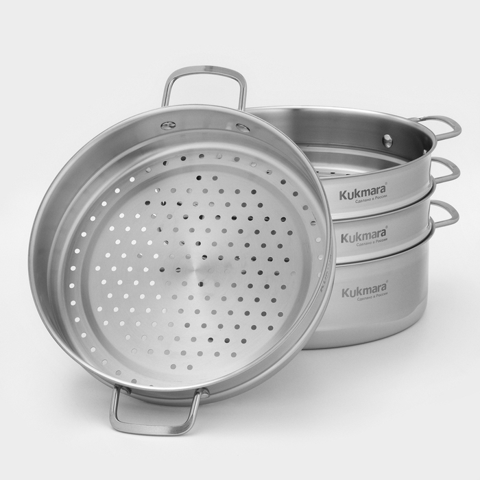 Мантоварка-пароварка, 5 л, d=28 см, стеклянная крышка Мантоварка-пароварка, 5 л, d=28 см, стеклянная крышка