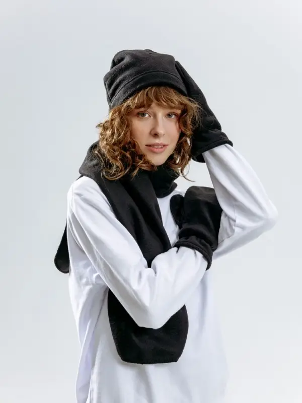 Шапка Fleecy, черная Шапка Fleecy, черная