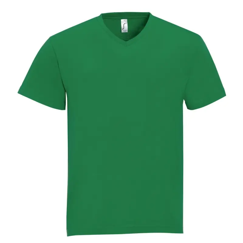 Футболка мужская с V-обр. вырезом Victory 150 ярко-зеленая, размер S