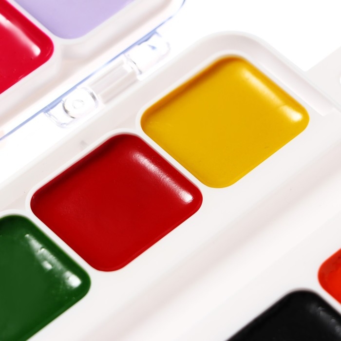 Акварель 16 цветов Calligrata, пластик, европодвес Акварель 16 цветов Calligrata, пластик, европодвес