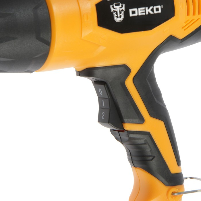 Фен технический DEKO HG2200W, 2200 Вт, 300/500 л/мин, 350/600 &deg;С, 3 насадки