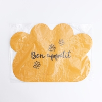 Коврик под миску форменный &laquo;Лапка&raquo;, 39 х 30 см, желтый