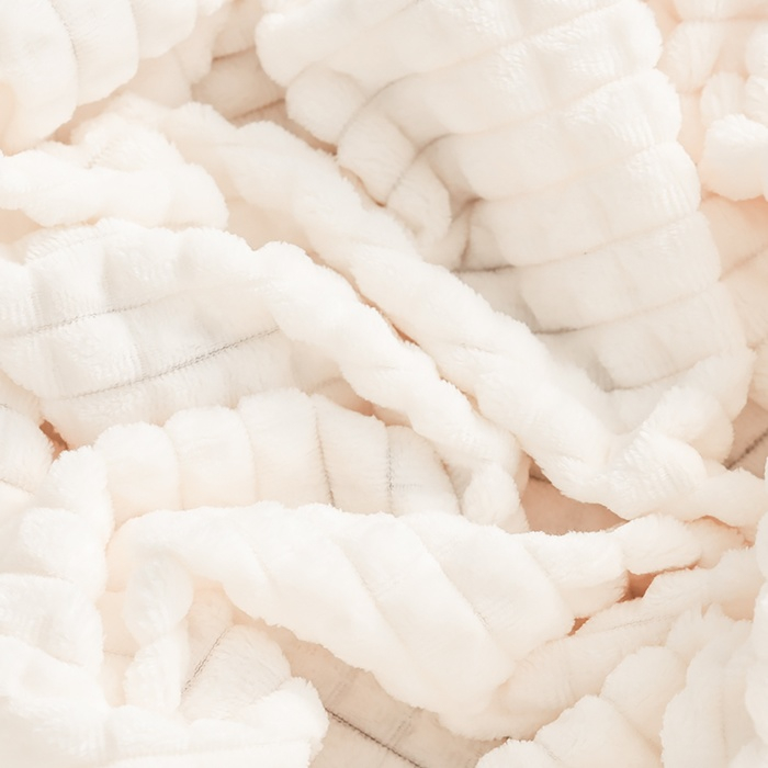 Плед Этель &laquo;Клетка&raquo; 150*200 см, цв.молочный, корал-флис, 240гр/м2, 100% полиэстер