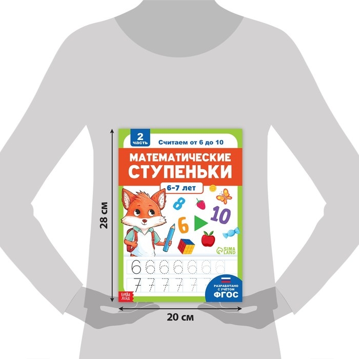Набор тренажёров по математике &laquo;Математические ступеньки. Учим цифры от 1 до 10&raquo;, 2 шт. по 68 стр.