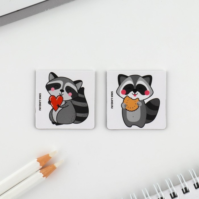 Подарочный набор блокнот и магнитные закладки 2 шт. «Будь как енот» Подарочный набор блокнот и магнитные закладки 2 шт. «Будь как енот»