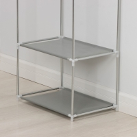 Вешалка - стойка напольная для одежды LaDо́m, 2 полки, 55&times;36&times;140 см, цвет белый