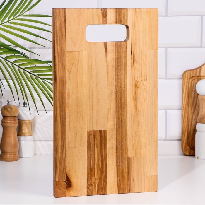 Доска разделочная Доска разделочная "Прямая ручка" большая (кровосток) 38х22х1,8 см