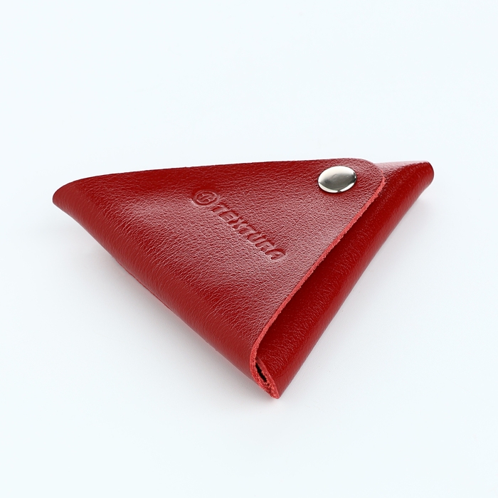 Монетница на кнопке TEXTURA, цвет красный