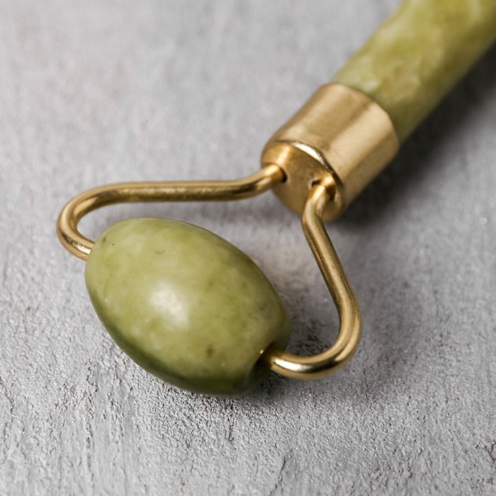 Массажёр, гуаша, для лица и зоны декольте «Йога», кальцит, серпентин 14,2 х 5,5 Массажёр, гуаша, для лица и зоны декольте «Йога», кальцит, серпентин 14,2 х 5,5