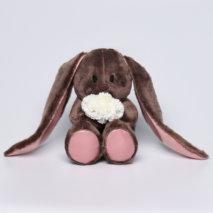 Мягкая игрушка &laquo;Li с белыми цветами&raquo;, заяц, 25 см