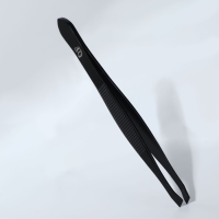 Пинцет &laquo;Premium&raquo; скошенный, узкий, 9 &times; 0,6 см, на блистере, цвет чёрный