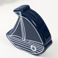 Копилка керамика "Парусник" синий 20х5,2х19,5 см Копилка керамика "Парусник" синий 20х5,2х19,5 см