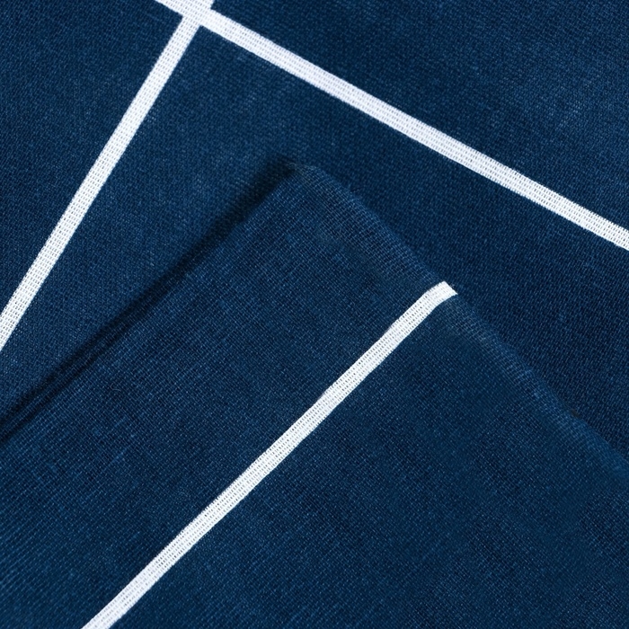 Постельное бельё Этель 2 сп "Клетка" цвет синий 175х215, 200х220, 50х70-2 шт, бязь, 125 г/м2