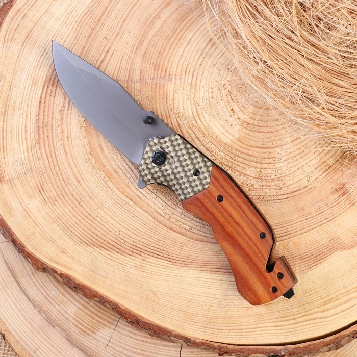 Нож Нож "Стропорез" 20,2см, клинок 85мм/3мм, рукоять дерево