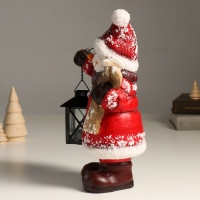 Подсвечник керамика "Снеговик в красной шубке, с фонарём и лыжами" 21,5х12х31 см Подсвечник керамика "Снеговик в красной шубке, с фонарём и лыжами" 21,5х12х31 см