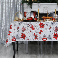 Скатерть "Доляна" Новогоднее настроение 145х149+/- 3см, 100% хлопок, 164 г/м2