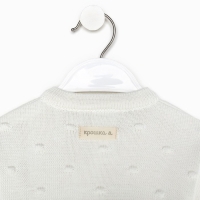 Кардиган вязаный Крошка Я, р.80-86, молочный Кардиган вязаный Крошка Я, р.80-86, молочный