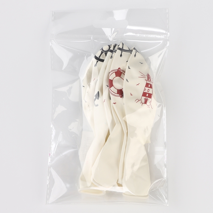 Шар латексный 14 Шар латексный 14" «Морская», пастель, 5 шт., МИКС