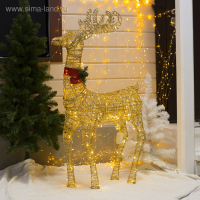Светодиодная фигура «Олень золотистый» 70 × 120 × 30 см, металл, 220 В, свечение тёплое белое Светодиодная фигура «Олень золотистый» 70 × 120 × 30 см, металл, 220 В, свечение тёплое белое