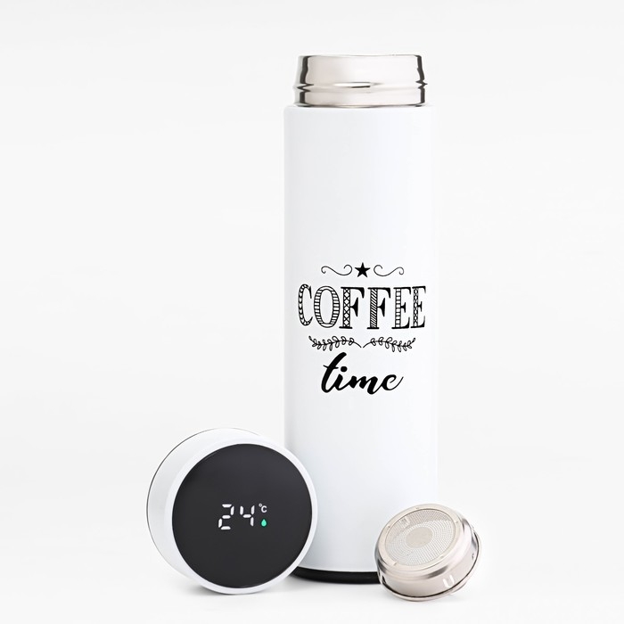 Термос, 500 мл, Basic "Мастер К", с ситечком, с датчиком температуры, сохраняет тепло 10 ч