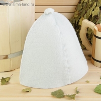 Шапка для бани белая, войлок