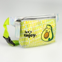 Сумка детская для девочки поясная "Авокато", на молнии, цвет зелёный Сумка детская для девочки поясная "Авокато", на молнии, цвет зелёный