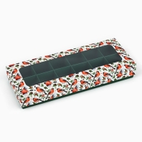 Коробка складная под 12 конфет &laquo;Снегири&raquo;, 3.8 х 10.5 х 26.5 см, Новый год