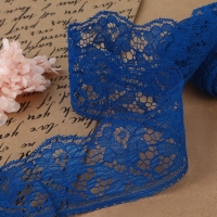 Кружево капроновое, 60 мм × 10 ± 1 м, цвет синий Кружево капроновое, 60 мм × 10 ± 1 м, цвет синий