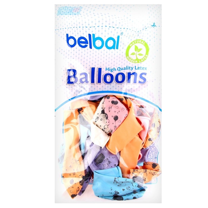 Шар латексный 14 Шар латексный 14" «Зайчик», шелкография, набор 25 шт.