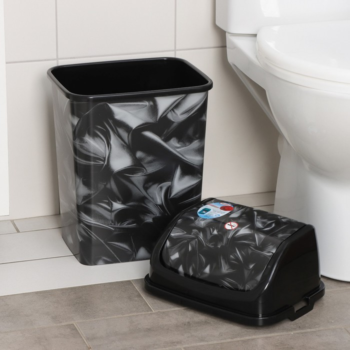 Ведро для мусора &laquo;Атлас&raquo;, 18 л, цвет чёрный