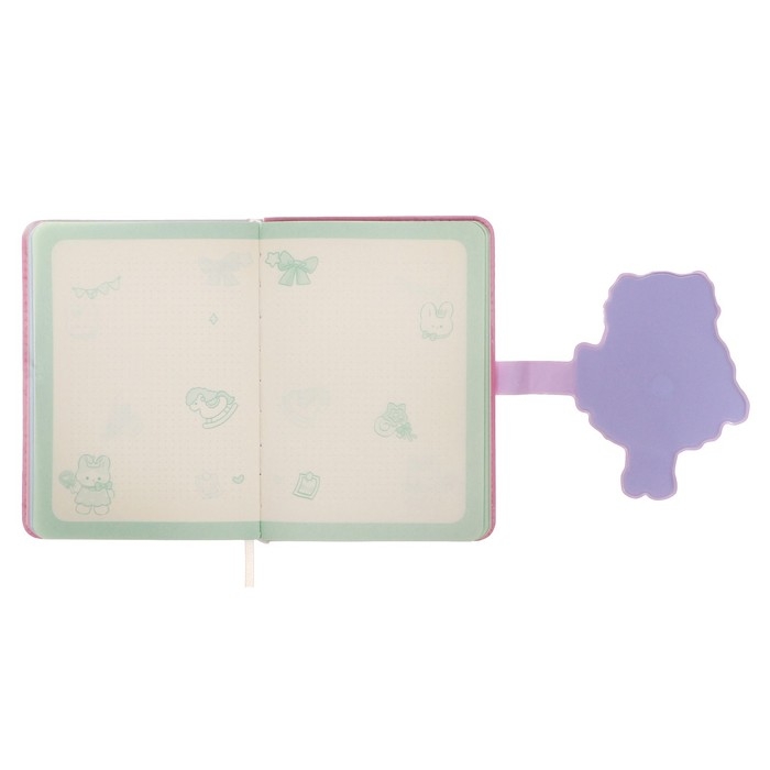 Записная книжка подарочная, А6+,132 листа, цветной блок, с фигурным хлястиком, обложка пвх, "Аниме", МИКС