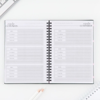 Планинг для записи клиентов А5, 98 листов, на гребне «Зеленый» Планинг для записи клиентов А5, 98 листов, на гребне «Зеленый»